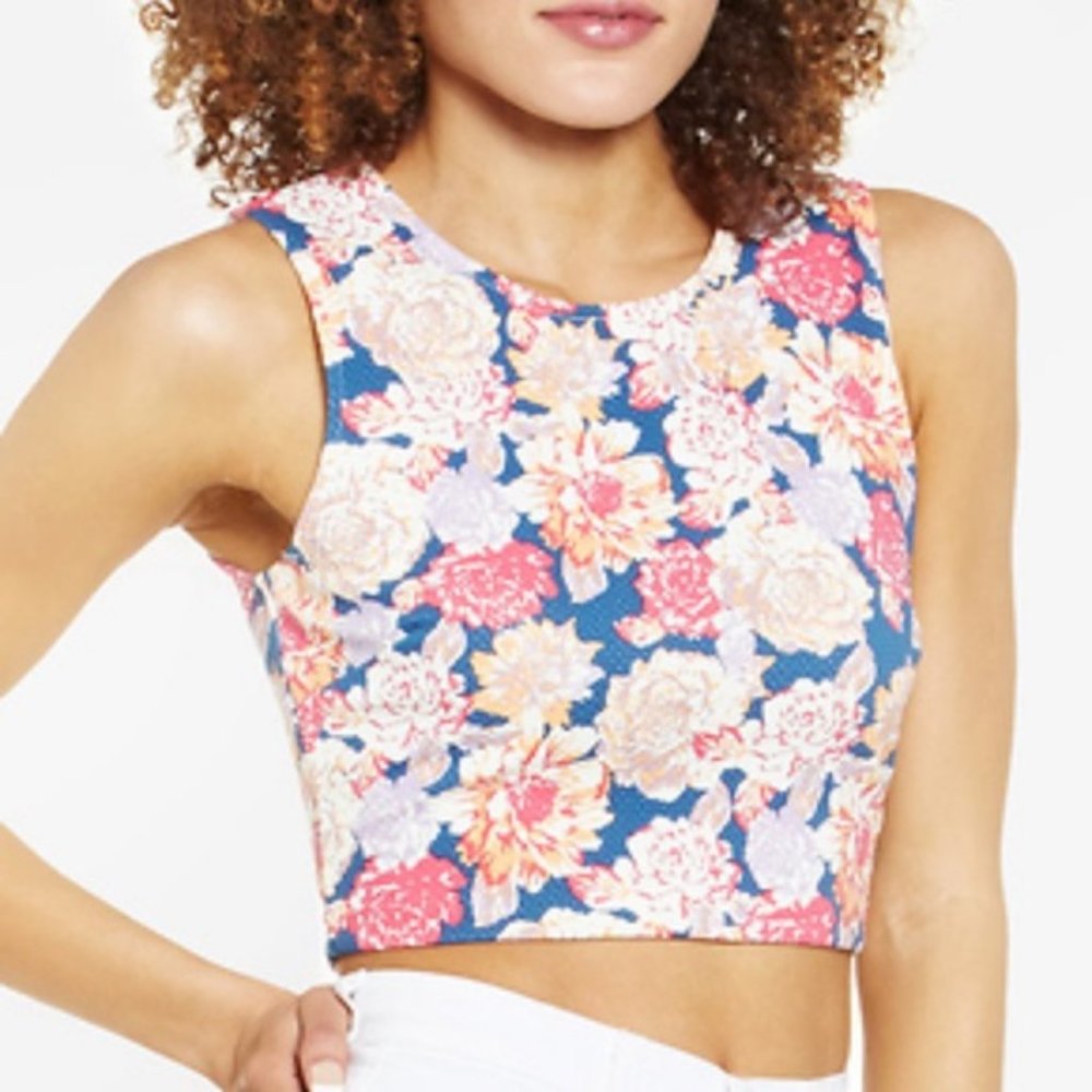 Minkpink Floral Frenzy Crop Top Size M